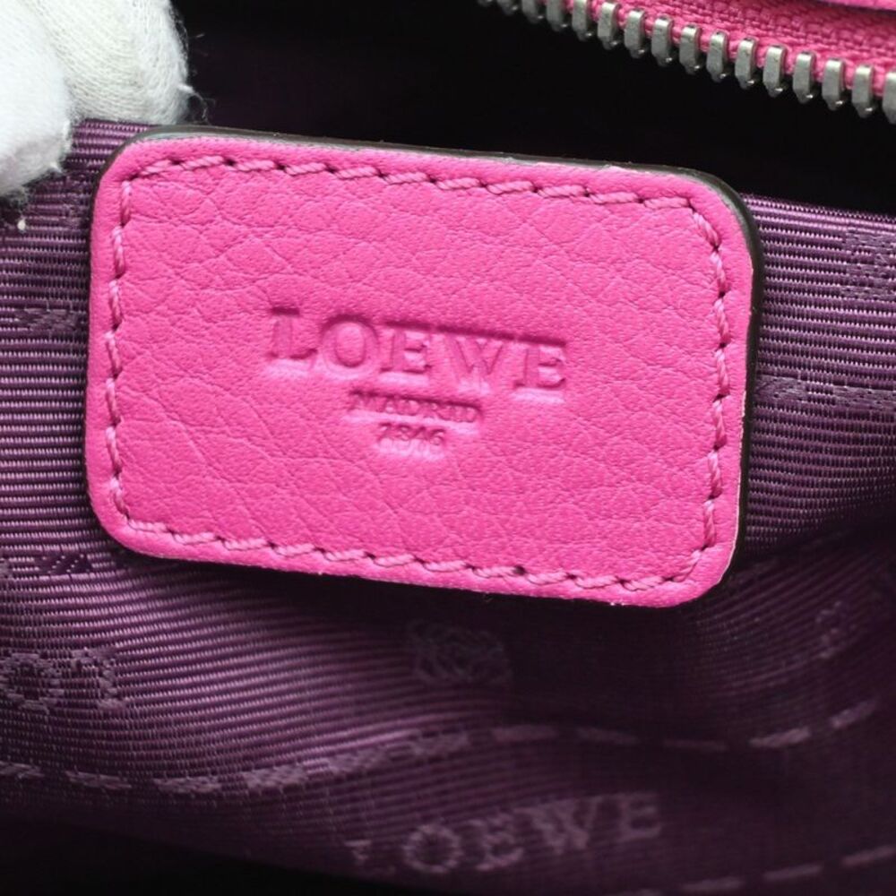 Loewe Heritage Boston Leather Pink Leather Handbag - Picture 6 of 14